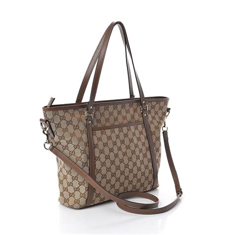 GUCCI GG Supreme Monogram Medium Joy Tote Dark Brown